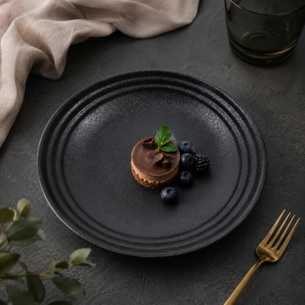 Rinart Piana Pietra Nero Πιάτο φρούτου 23 cm