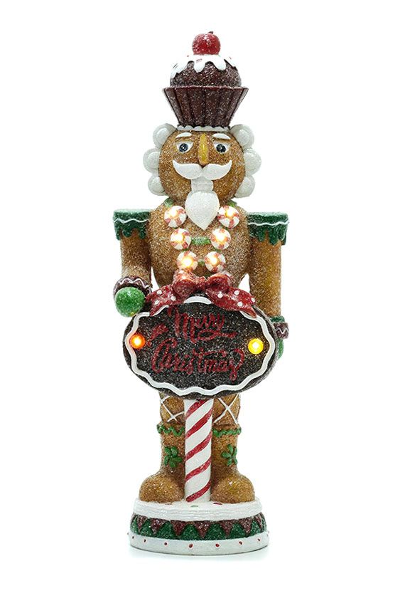 Φωτιζόμενος καρυοθραύστης gingerbread, 35,5 εκ.