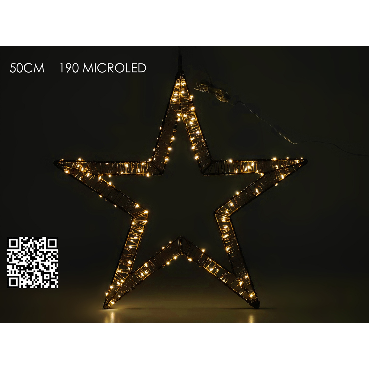 Διπλό φωτιζόμενο αστέρι με 190 MicroLED 50 εκ.