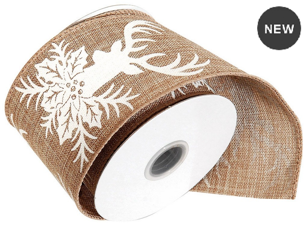 Katoikein Deco 50190088 χριστουγεννιάτικη κορδέλα με ελάφι