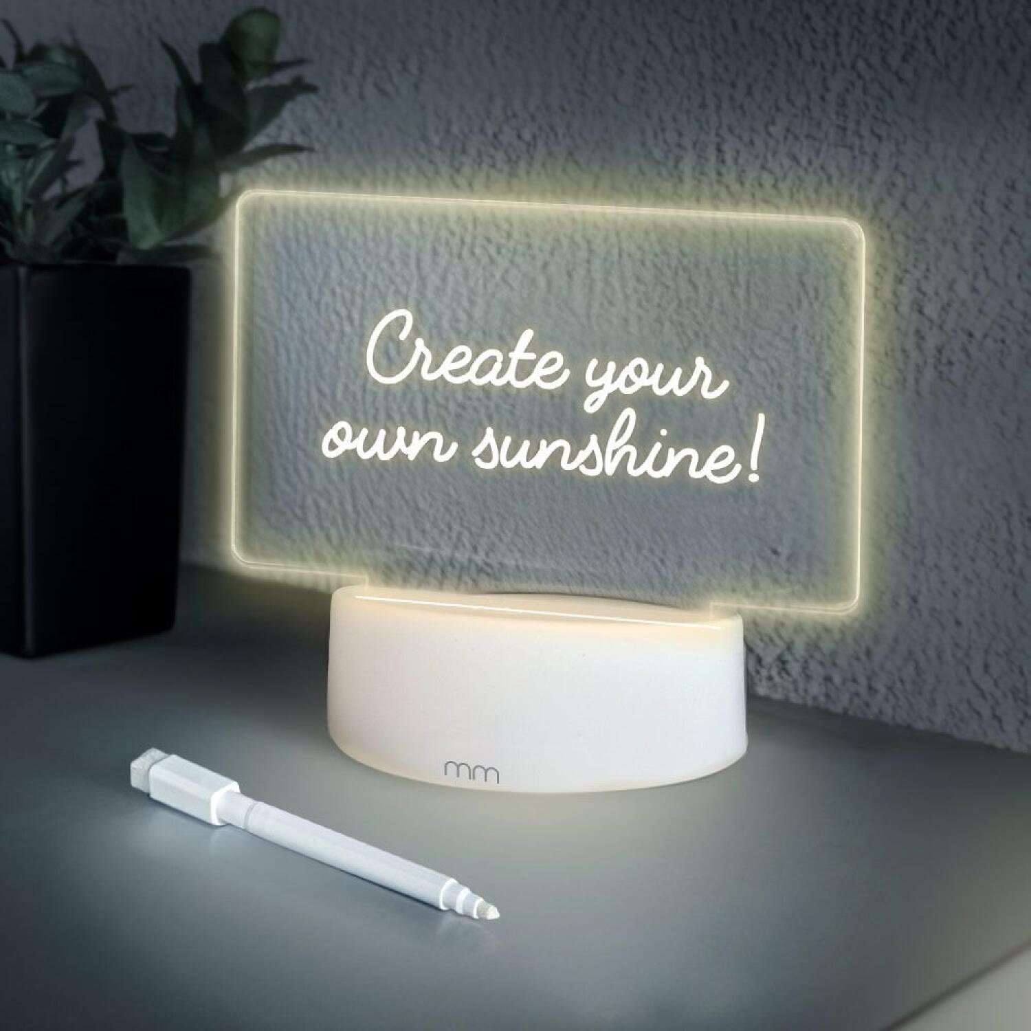 MikaMax Φωτιζόμενος πίνακας μηνυμάτων LED, λευκός
