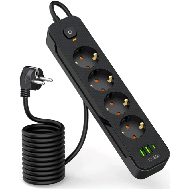 Tech-Protect PCL4X3 Multi Plug Power Strip