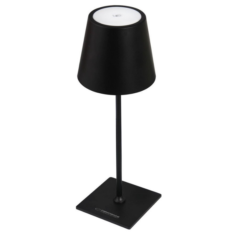 Φωτιστικό γραφείου Esperanza Miram ELD119K, 3W, 300 lm, LED, 2400 mAh, USB, 3 λειτουργίες, Μαύρο